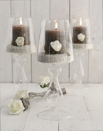 Glas Lampvaas med 25 cm 