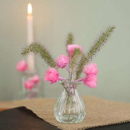 Glas vaas Tafelvaasje, Hyacint vaasje Fleur vase Ø7 h. 9 cm clear Hyacinth vase kleiner model