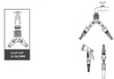 groen Arrow Universele Waterverdeler Y-Model 2-Weg direct op slang of kraan