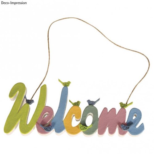 Hanger Welcome Papiermache 20x8x1cm 