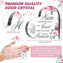 Hart van Epoxy met Bloem Mom Mam I will hold you in my heart 10*1 cm Persoonlijk aandenken