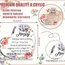 Hart van Epoxy met bloemen In loving memory 10*1 cm Persoonlijk aandenken