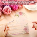 Hart van Epoxy met Bloemen Those we Love 10*1 cm Persoonlijk aandenken