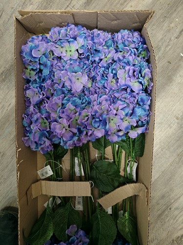 Hortensia Zijden bloem PaarsBlauw zijde bloemen