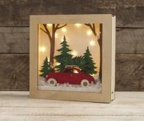 Houten bouwset 3D lijst, Auto, FSC, 30x30x6, 6cm 1Set 