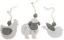 Houten Hangers boerderijdierenschaapje, vogel, kip 10-12cm 