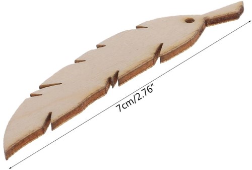 Houten harten hartjes hout 4 cm ca. 50 stuks / zak 