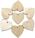 Houten hartjes hout GEBOORD4 cm per 2 stuks! 