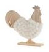 Houten Kip Hen Wol Wooden pashm Hen 20*5*19cm Staand 
