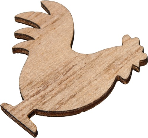 Houten Kippen 3,5+2cm Zakje 16st 