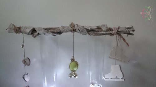 Houten Schaatsen White wash 10*6 cm Per 5 paar 