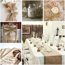 Juteband BURLAP Hessian dicht Naturel 8 cm ca. 10m burlap