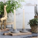 Kaarsen creme h.19 Ø2,2 cm set 4 twist twisted candle gedraaide kaarsen 22mm