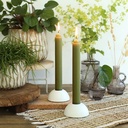 Kaarsen Pencil candle Mosgroen h.20 Ø2,2 cm / 4 stuks ook leuk in fles