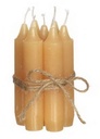 Kaarsen Taper candle Honinggeel h.11 cm set van 7 past in fles
