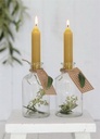 Kaarsen Taper candle Honinggeel h.11 cm set van 7 past in fles