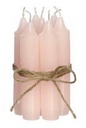 Kaarsen Taper candle Lichtrose h.11 cm set van 7 past in fles