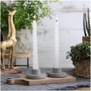 Kaarsen Wit h.19 Ø2,2 cm set 4 twist twisted candle gedraaide kaarsen 22mm diameter