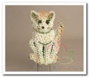 Kat, Poes steekschuimvorm oase voor verse bloemen 