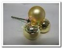 Kerstballen 3 st 25mm op steker goud 
