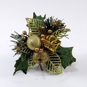 Kerstbijsteker GOUD Appel, cadeautje en besjes / stuk 