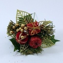 KerstbijstekerRode +goud Appel, cadeautje en besjes / stuk 