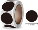 Sluitstickers Zwart Blanco labels 2,5 cm 500 stuks
