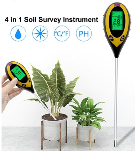 Meetinstrument 4-in-1 zonlicht vocht PH temperatuur