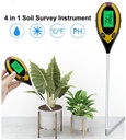 Meetinstrument 4-in-1 zonlicht vocht PH temperatuur