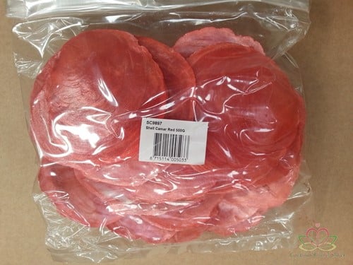 Capiz shell Camar rood 500 gram Geverfde schelpen