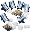 Strandstoeltjes Polyresin Maritiem 2,5 cm 6 stuks