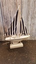 Zeilboot Blauw/Wit Maritiem 23x14 cm