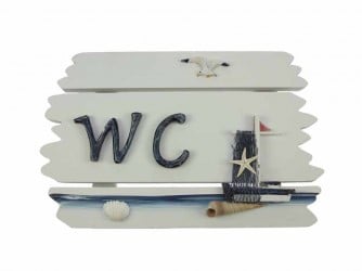 WC Bordje Serie Seaside Maritiem 23x14 cm