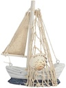 Zeilboot met Deco Schelp of Zeester Maritiem 11x9x2,2 cm