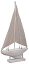 Zeilboot Wit/zand 17.5*36 cm 