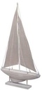 Zeilboot Groot Wit/Zand Maritiem 31x56 cm