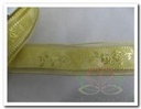 Goud lint Rozen 24 mm per meter