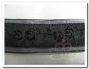 Lint Zwart rozen 24mm per meter