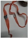 Lint Organza metaalharten Rood rol 20 m