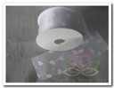 Lint Organza met draad Harten Wit 4 cm rol 20 m