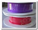 Lint Vivant Organza met draad 35 38 Paars 25 mm per meter