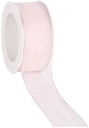 Lint Organza met draad Roze 38 mm rol 20 m