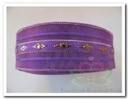Lint Organza Paars met gouddraad per meter