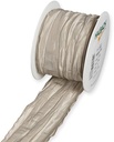 Plissé taftband 72 Naturel Pearl 6 cm rol 10 meter