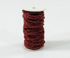 Koord Rood glitter rol 5 meter 