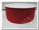 Lint Rood kerstlint Taft met draad 40 mm per meter