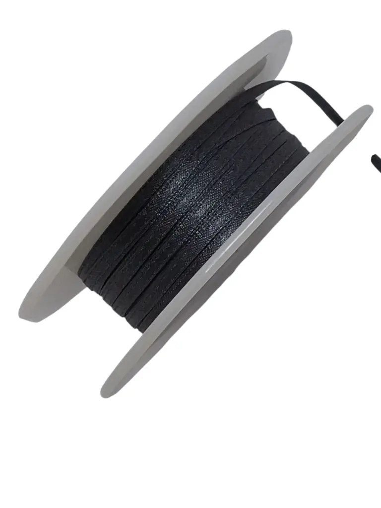 Dubbelsatijn lint 808 Antraciet 3 mm rol 50 meter