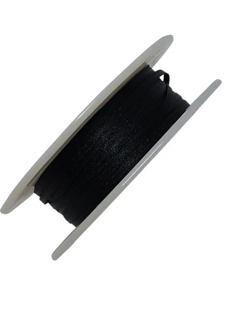 Dubbelsatijn lint 810 Zwart 3 mm rol 50 meter
