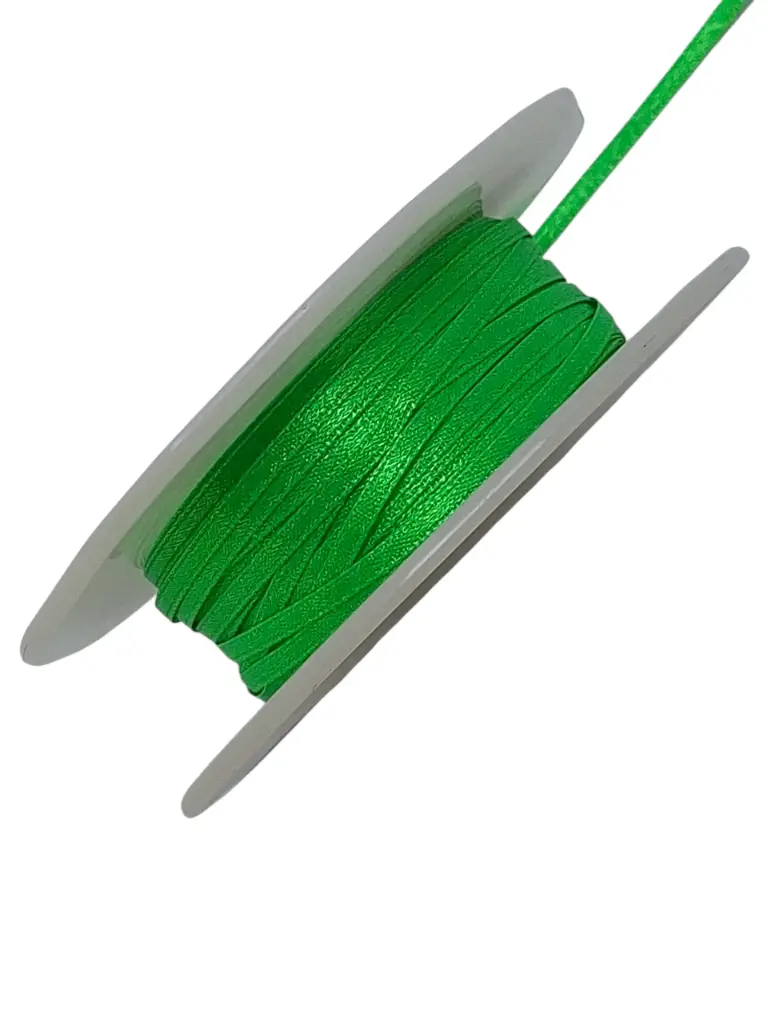 Dubbelsatijn lint 605 Appelgroen 3 mm rol 50 meter