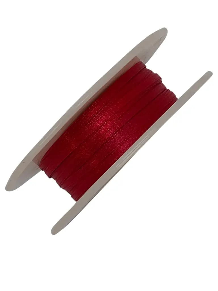 Dubbelsatijn lint 307 Cherry 3 mm rol 50 meter